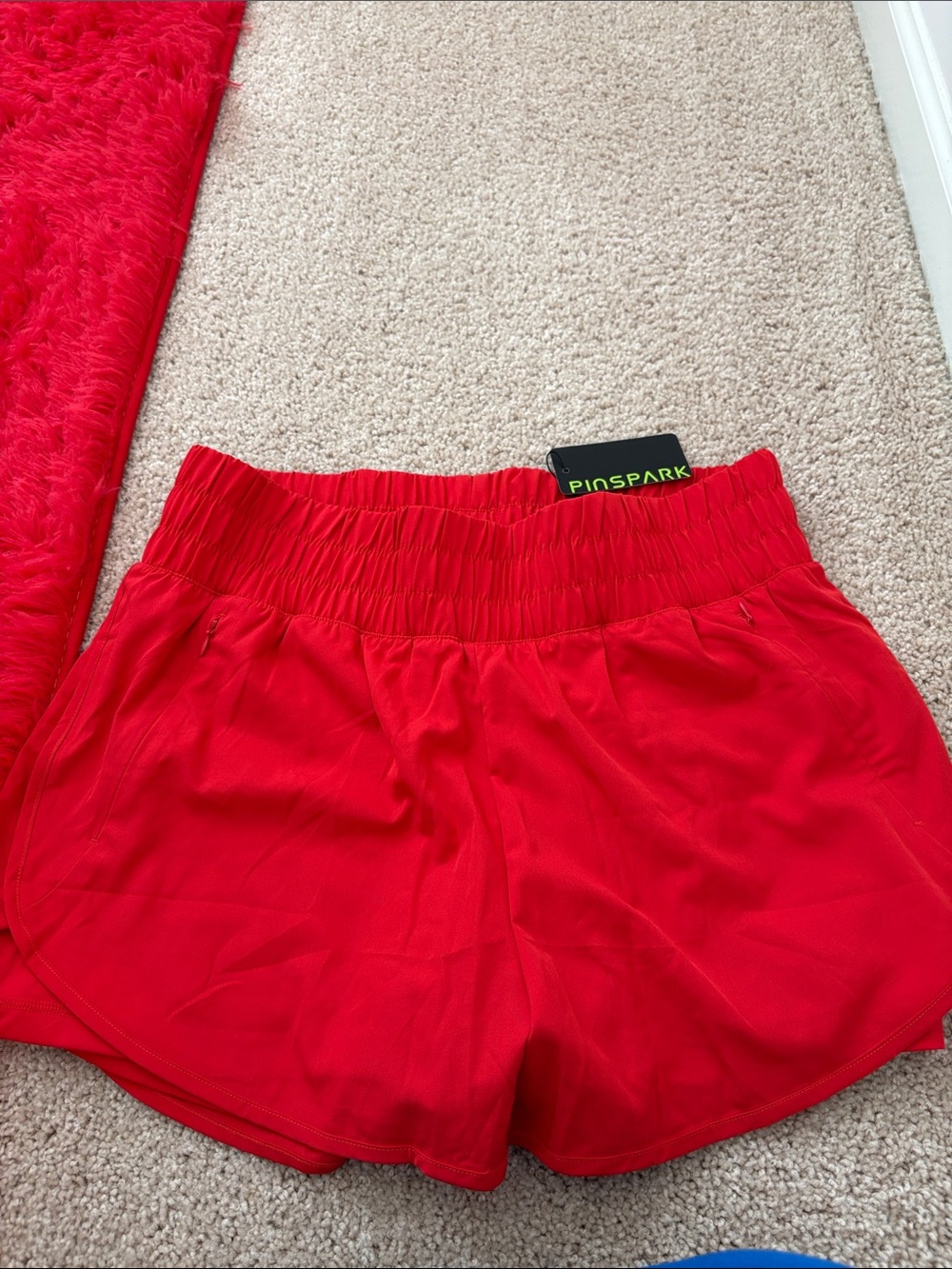 Red Women's Athletic Shorts